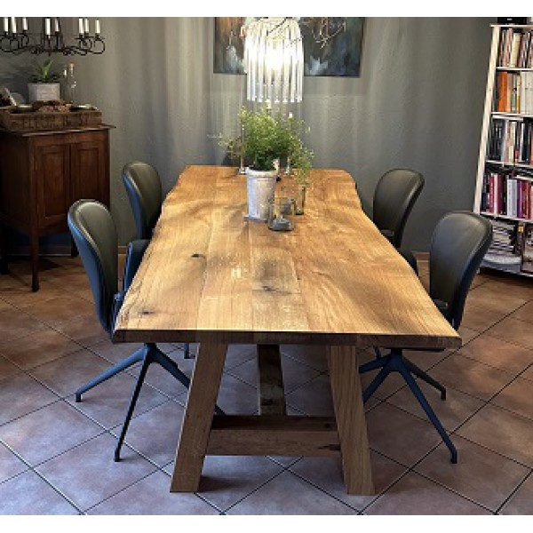 Eichentisch Landhaus - Tischplatte mit Tischgestell! 240x105x76,5 cm